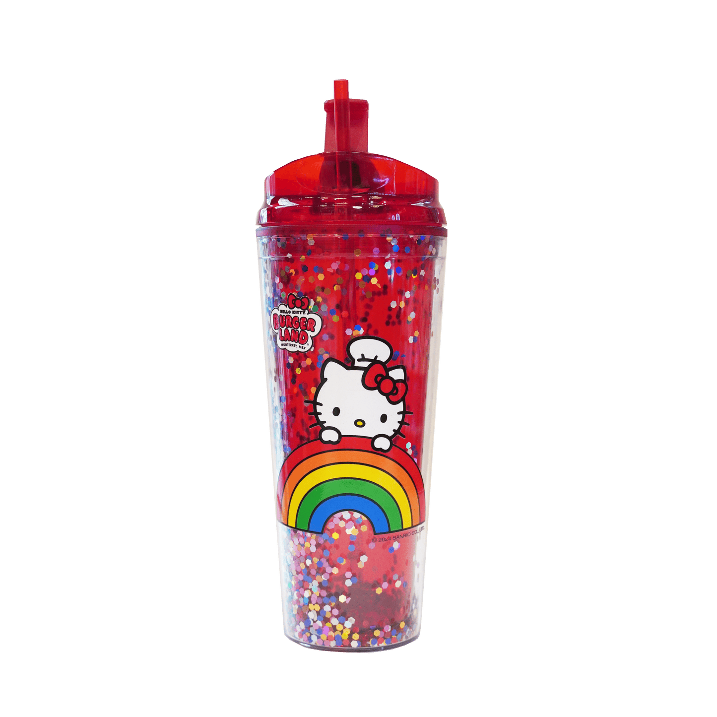 Hello Kitty Rainbow Glitter Tumbler